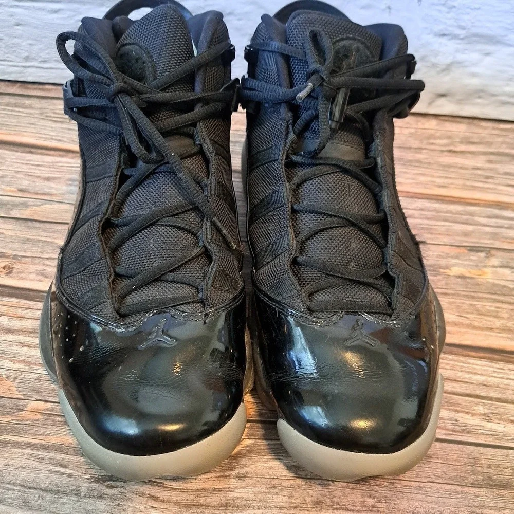 Jordan 6 Rings Triple Black Mens Basketball Shoes 322992-011 Size 10.5